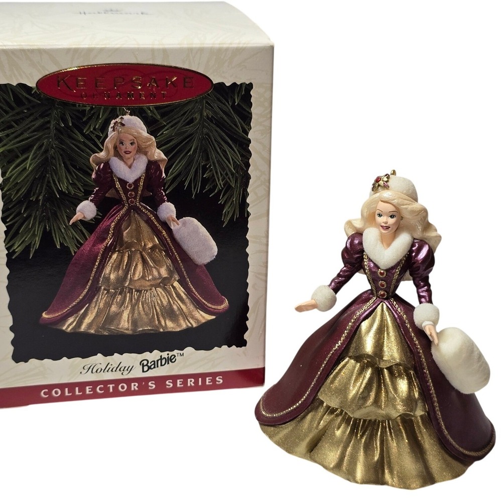 Hallmark Holiday Barbie 1996 Keepsake Christmas‎ Ornament NIB Victorian